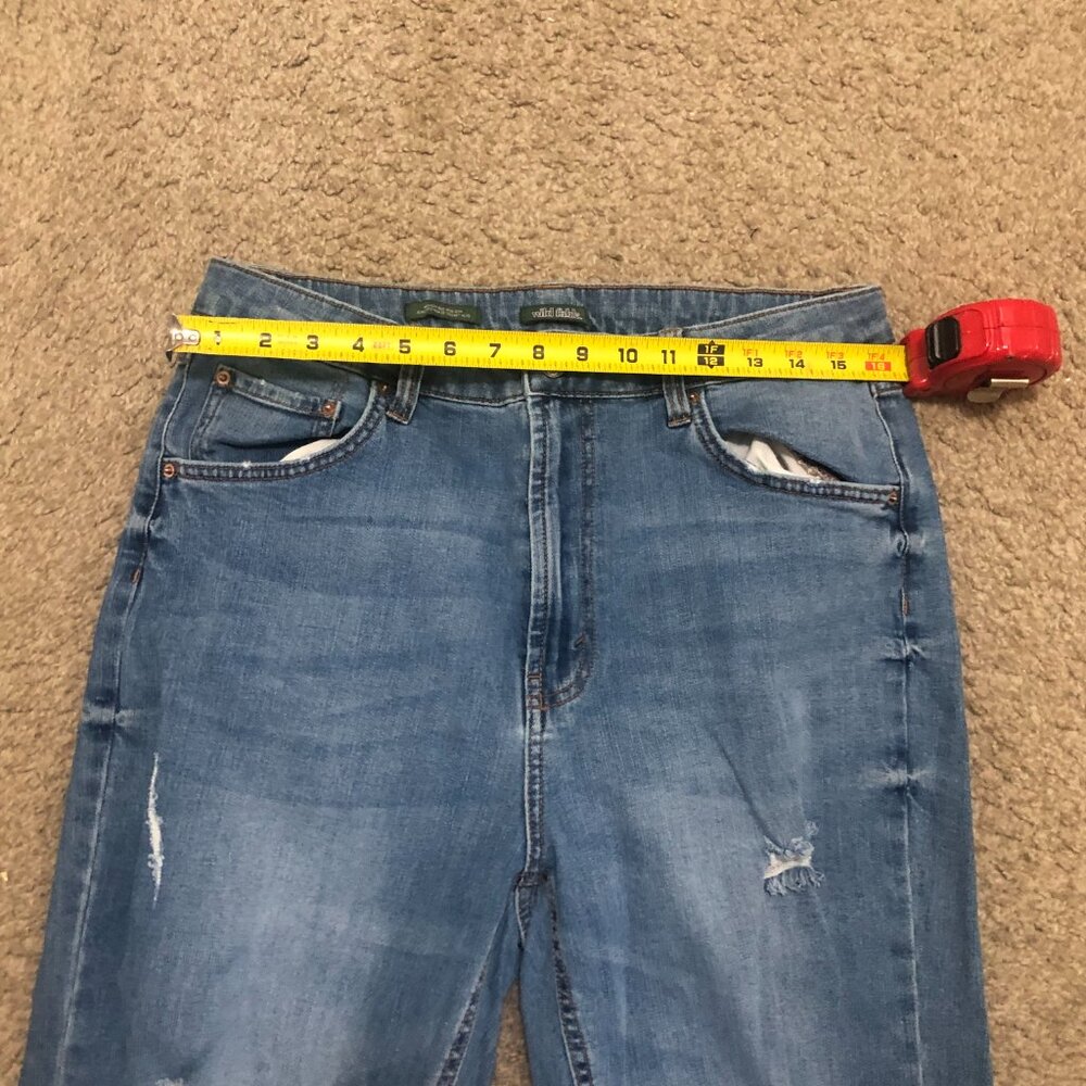 Wild Fable High Rise Mom Jeans with Distressed Rips Size 14 - Picture 8 of 11